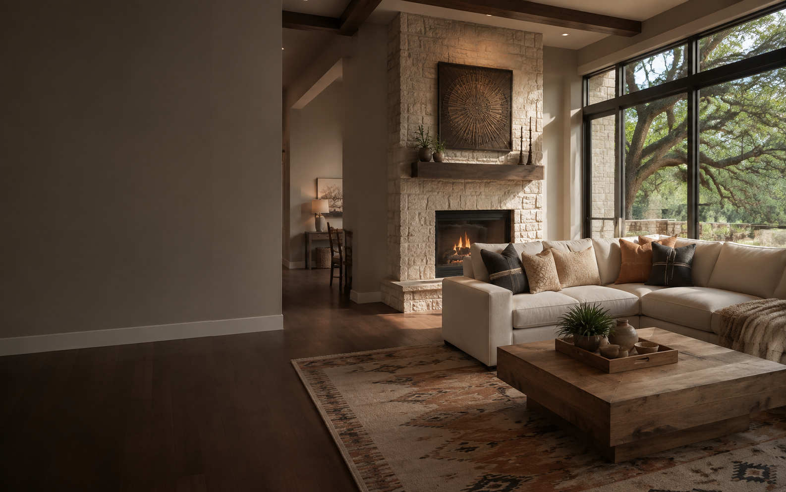 Warm, fully furnished San Antonio living room
